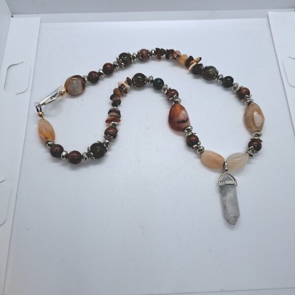 Artisan Made Agate 16" Necklace, 8.5" Bracelet, Set - Picture 4 of 7